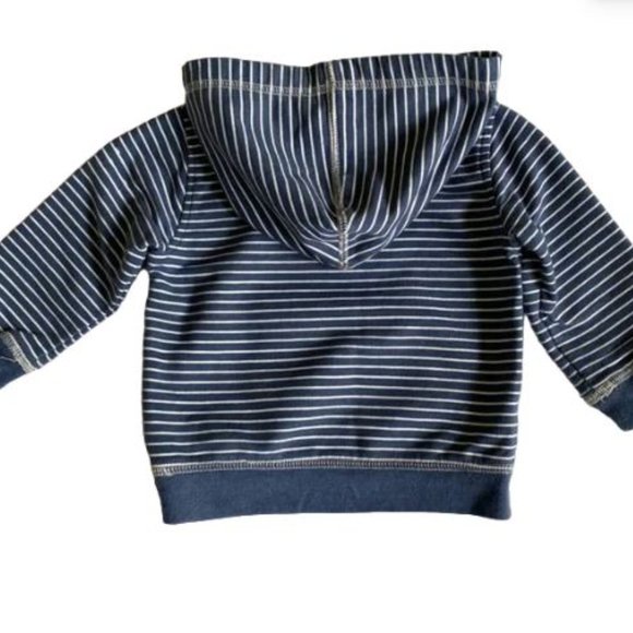 Calvin Klein Striped Lightweight Logo Hoodie CK 1968 Patch 12M - Picture 4 of 5